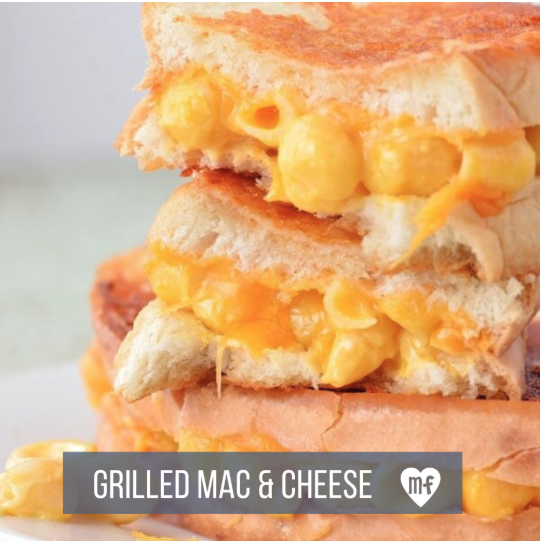 grilled cheese with macaroni and cheese
