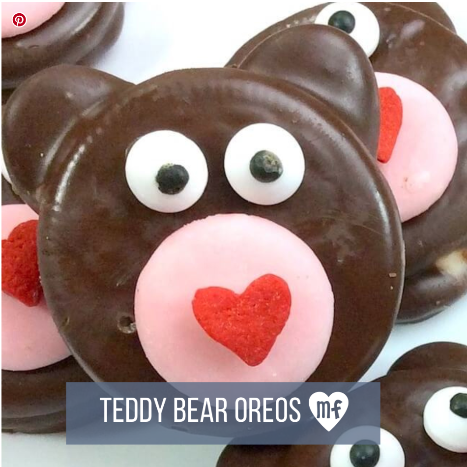 oreo teddy valentines day easy recipe to do with kids and oreos teddy bear